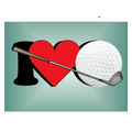 I Love Golf Rectangle Photo Hand Mirror (2.5" x 3.5")